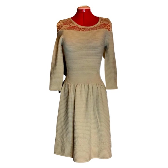 Cream-Color Jessica Simpson Skater Dress - Picture 2 of 5